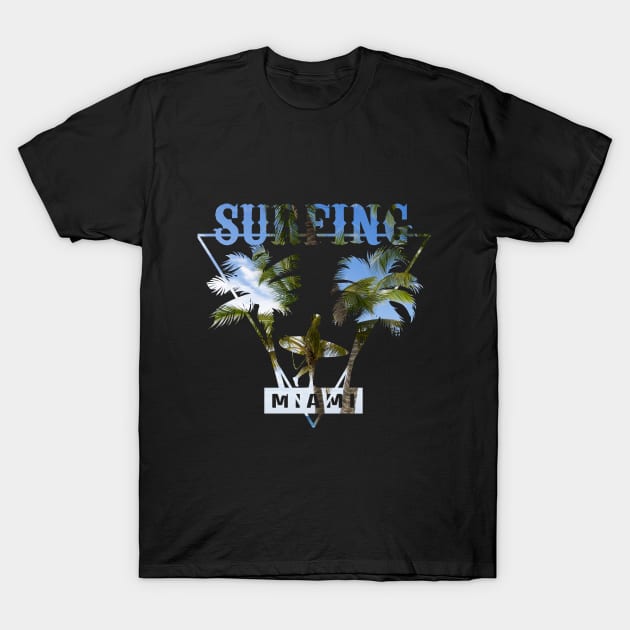 Surfing Miami T-Shirt by HassibDesign